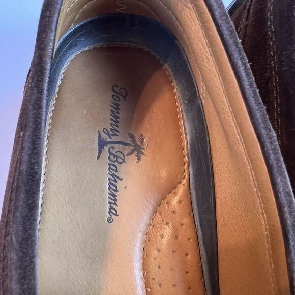 Tommy Bahama Men\'s Espresso Suede Slip-On Driving Loafers Rubber Soles 9M‎